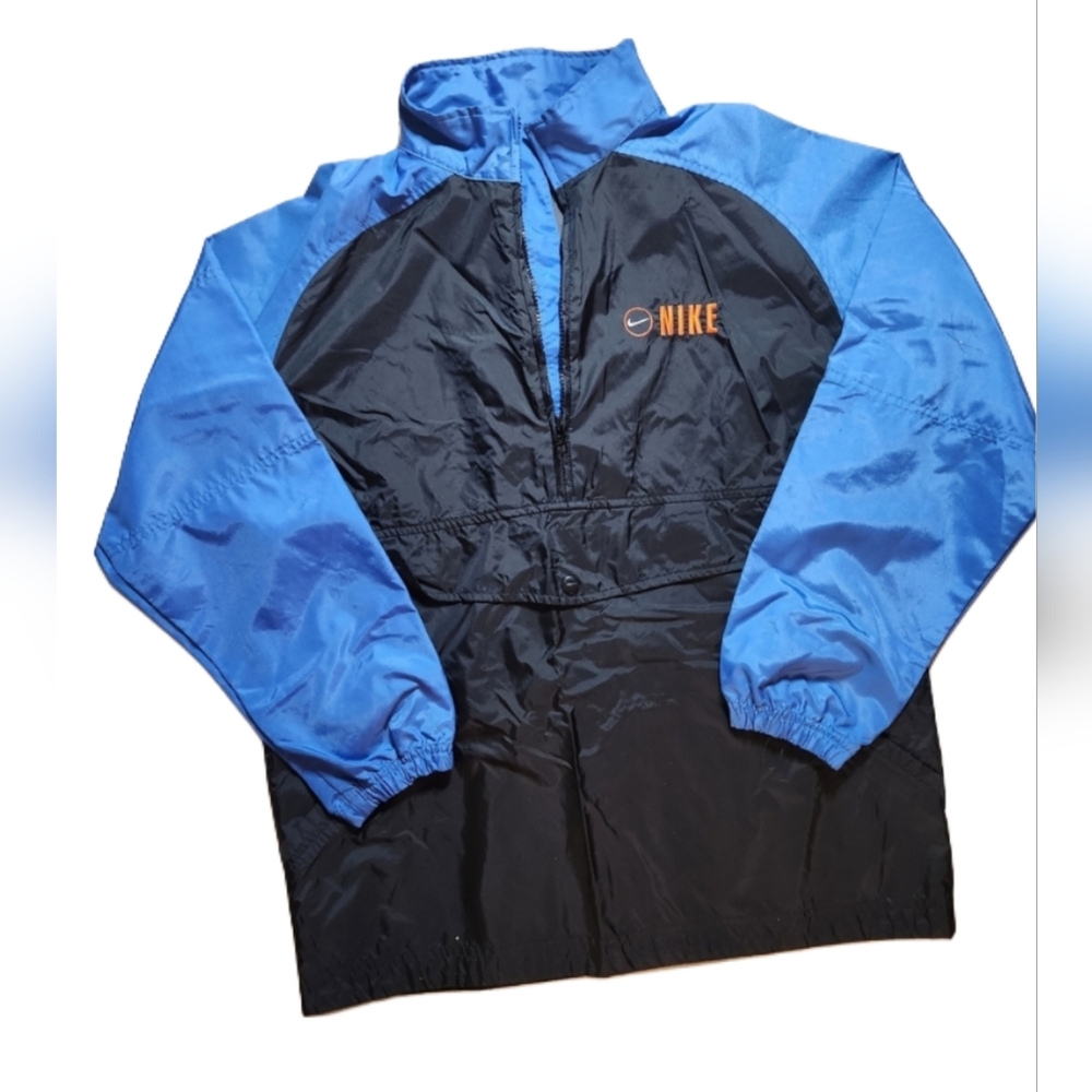 Vintage XL 18-20 youth Nike Blue and Black Windbreaker Jacket